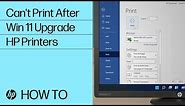 How to fix printing issues after a Windows 11 update or upgrade | Windows 11 | HP Support