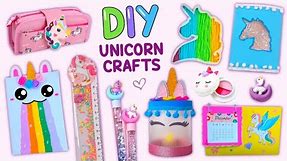 10 DIY UNICORN IDEAS - Unicorn School Supplies - Decoration and more…