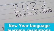 New Year's resolutions for language learners!