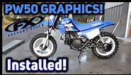 Installing a Factory Effex Graphics kit on a Yamaha PW50