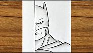 How to draw batman step by step || Easy drawing ideas for beginners || Easy drawing with pencil