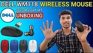 Dell Wireless Mouse WM118 Mouse Sensor Light Close Dell Mouse Unboxing | Review