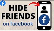 How to Hide Friends on Facebook