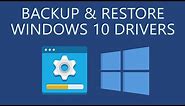 How to Backup and Restore Drivers in Windows 10