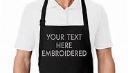PLACE4PRINT Personalized Chef Name Embroidered Apron with Custom Text a Great Gift for Adult Premium Quality Apron for Men and Women - Cooking Gift