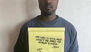 Kanye West Holding Notepad Customizable Message Meme Template