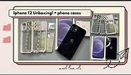 IPhone 12 Unboxing! (black, 128gb) + accessories and shein phone cases || coco
