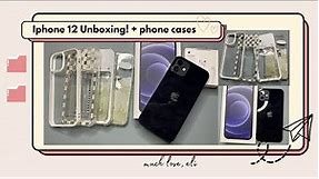 IPhone 12 Unboxing! (black, 128gb) + accessories and shein phone cases || coco