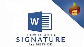How to add a SIGNATURE LINE 1st Method | MICROSOFT WORD 2016