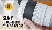 Sony FE 100-400mm f/4.5-5.6 GM OSS lens review with samples