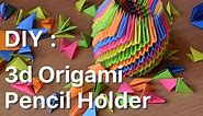 DIY Origami 3D Pencil Holder