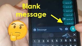 How to send a blank message in whatsapp. How to write empty message in whatsapp for iphone / android