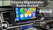 2014 - 2019 Toyota Highlander Radio Install