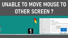 Dual Screens Not Able To Move Mouse To Second Screen | Windows 10 | Easy Fix STEP BY STEP TUTORIAL