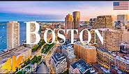 Boston 4K drone view • Stunning Footage Aerial View Of Boston | Relaxation film with calming music