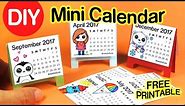 DIY How to Make Mini Calendar step by step EASY 2017 - Fun Craft
