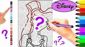 How to Color By Number Disney | Mystery Disney Coloring Book
