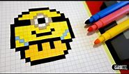 Handmade Pixel Art - How To Draw a Minion Mushroom #pixelart