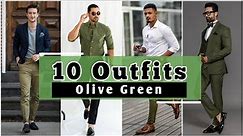 10 Ways to Style Olive Green Shirt And Pant | Green Colour Outfits | Men's Fashion