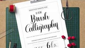 Learn Calligraphy | Calligraphy Practice Sheets | Basic Strokes, Upper & Lowercase Alphabet | PDF