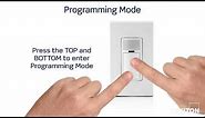 How to program the settings on the Leviton Decora Motion Sensor light switch