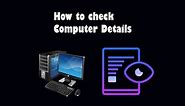 How to Check Computer Details | How to Check Computer RAM DDR2 or DDR3
