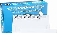 ValBox 5x7 Envelopes for Invitation 100 Qty A7 Envelopes Self Seal White, Printable Paper Envelope for 5x7 Cards, Weddings, Baby Shower, Stationery, Office, 5.25 x 7.25 Inches