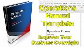 Operations Manual Template | Improve Your Business Faster