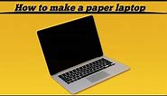 How to make a paper laptop /DIY Miniature laptop /Origami laptop /Paper craft /DIY Craft Corner