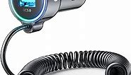 USB C 60W Super Fast Car Charger PD& QC3.0 with 5ft 30W Type C Coiled Cable, Car Phone Charger Adapter for iPhone 15 Pro Max Plus, Samsung Galaxy S24/S23/S22, Google Pixel/Moto/LG/Android, iPad Pro…