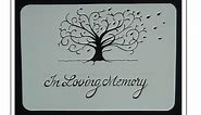 how to write in cursive - In Loving Memory with tree