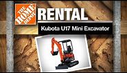 Kubota U17 Mini Excavator | The Home Depot Rental