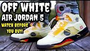 Off-White Air Jordan 5 SAIL ON FEET REVIEW! WORTH THE HYPE? Watch BEFORE You BUY! Worth Resell?