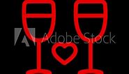 Valentine line Icons pack wtih black png background. More elements in our portfolio.