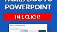 Convert Microsoft Word to Powerpoint Presentation in 1 click // NEW Word to PPT convert #shorts