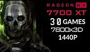 AMD Radeon RX 7700 XT + 7800X3D 30 Games Tested 1440P | 7700XT Benchmark