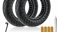 Solid Rubber Tire 10x2.5 Inch for Ninebot Segway MAX G30 G30P G30LP Electric Scooter, Honeycomb Explosion-Proof Double Shock Absorption Front/Rear Tire Replacement Accessories 2PCS