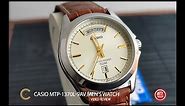 Casio MTP-1370L-9AV Analog Quartz Men's Wrist Watch in Brown 🤎 Leather & Golden Dial