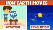 How Earth Moves? | Rotation & Revolution of Earth | Formation of Solar System | Video for Kids