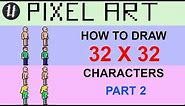 How To Pixel Art Tutorials [14] - Draw 32x32 Character (Part 2)