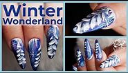 Winter Wonderland Nail Art on Short Nails!