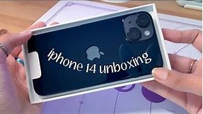 iphone 14 (midnight) unboxing + accessories 🌙 *256gb*