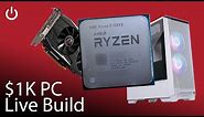 $1,000 "Unicorn" PC Live Build w/ Ryzen 3 3300X & Phanteks Eclipse P360A