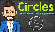 Parts of a Circle | Center, Radius, Chord, and Diameter | Math with Mr. J