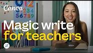 Magic Write | Canva for Education