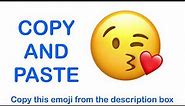 Face Blowing a Kiss EMOJI ( APPLE ) - COPY and PASTE EMOJIS 😘