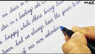 Beautiful cursive handwriting with normal ball pen | Ball pen handwriting in English