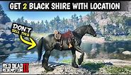 Double Black Shire Rare Horse Location | Red dead redemption 2 |