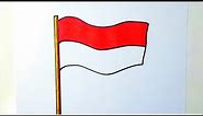Cara menggambar bendera indonesia