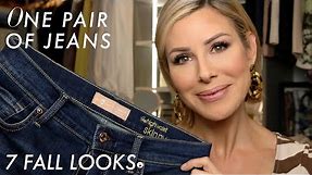 HOW TO WEAR & STYLE JEANS | One Pair of Jeans, 7 Looks | Dominique Sachse